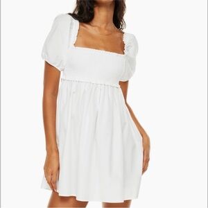 Aritzia White Puff Sleeve Sundress Dress Size XS